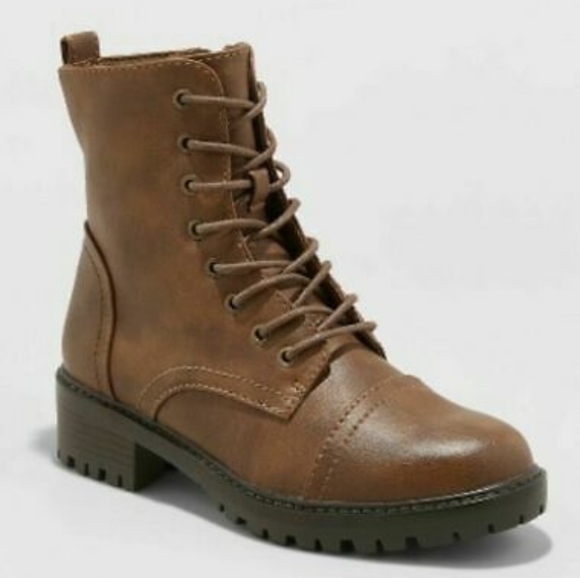 Universal Thread Shoes - Women's Kamryn Faux leather Combat boot